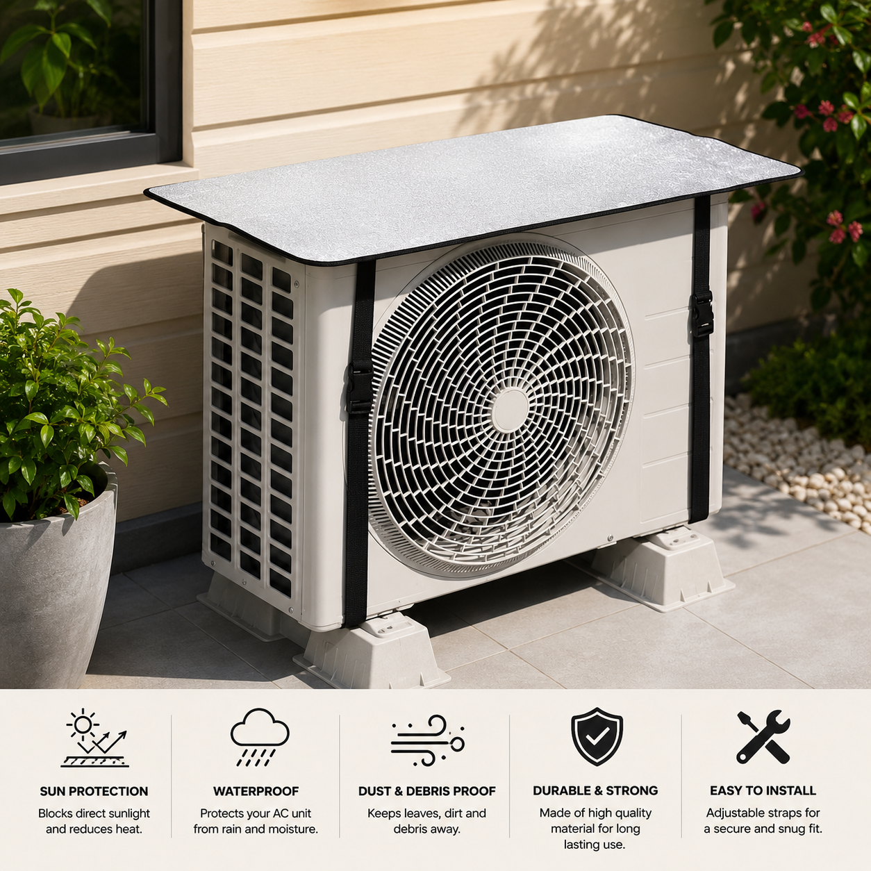AC Unit Sun Shade Cover