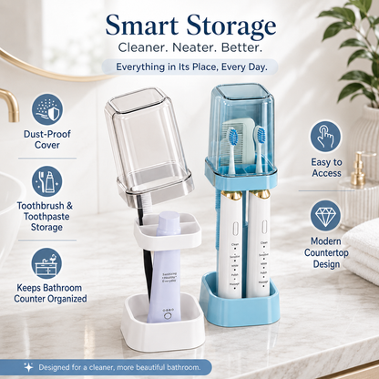 Multi-Function Bathroom Organizer Stand for Toothbrush