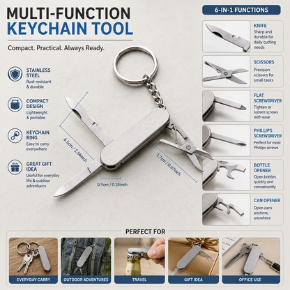 Mini Multi Tool Keychain Pocket Knife