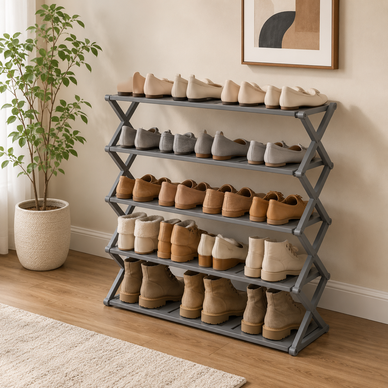 Multi-Layer Shoe Organizer for Entryway