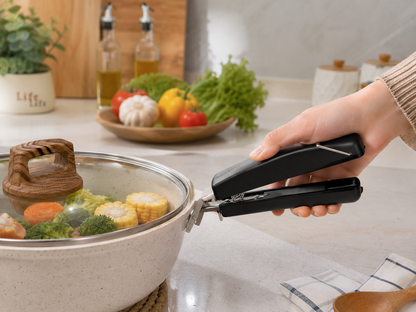 Stainless Steel Bowl & Plate Clamp Holder with Non-Slip Handle,