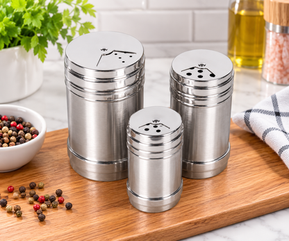 Stainless Steel Spice Shaker Set