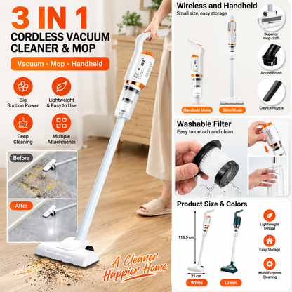 3-in-1 Cordless Vacuum Cleaner