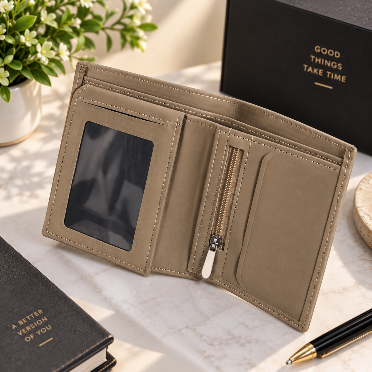Minimalist Leather Wallet for Men & Women