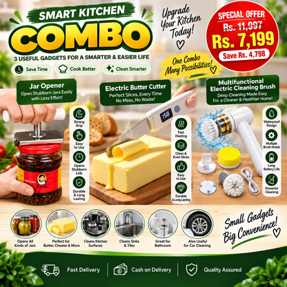 🔥 ULTIMATE KITCHEN COMBO Butter Spreader + 1 Jar Openers + Scrubber • 3 PIECES