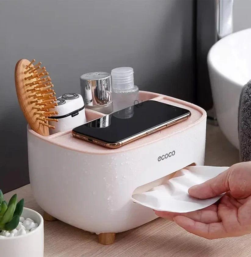 Multifunctional Tissue Box Storage Case,