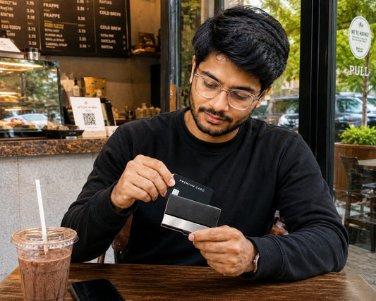 Slim Metal Business Card Holder for Men