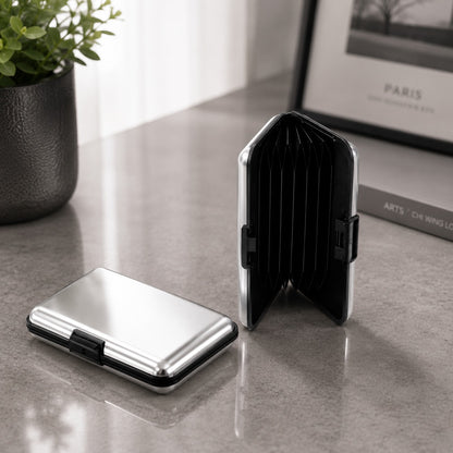 Aluminum Accordion Wallet with 6 Card Slots