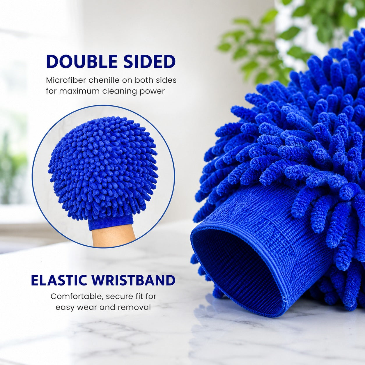 Premium Double Sided Microfiber Car Cleaning Mitt