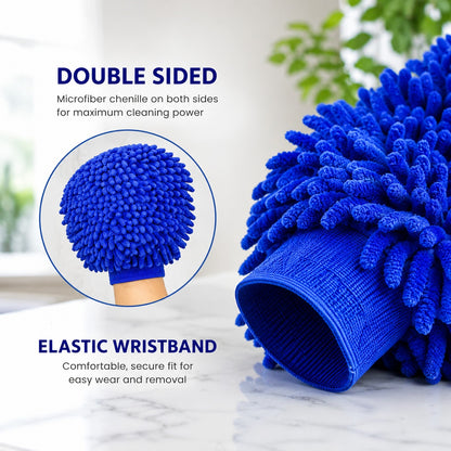 Premium Double Sided Microfiber Car Cleaning Mitt