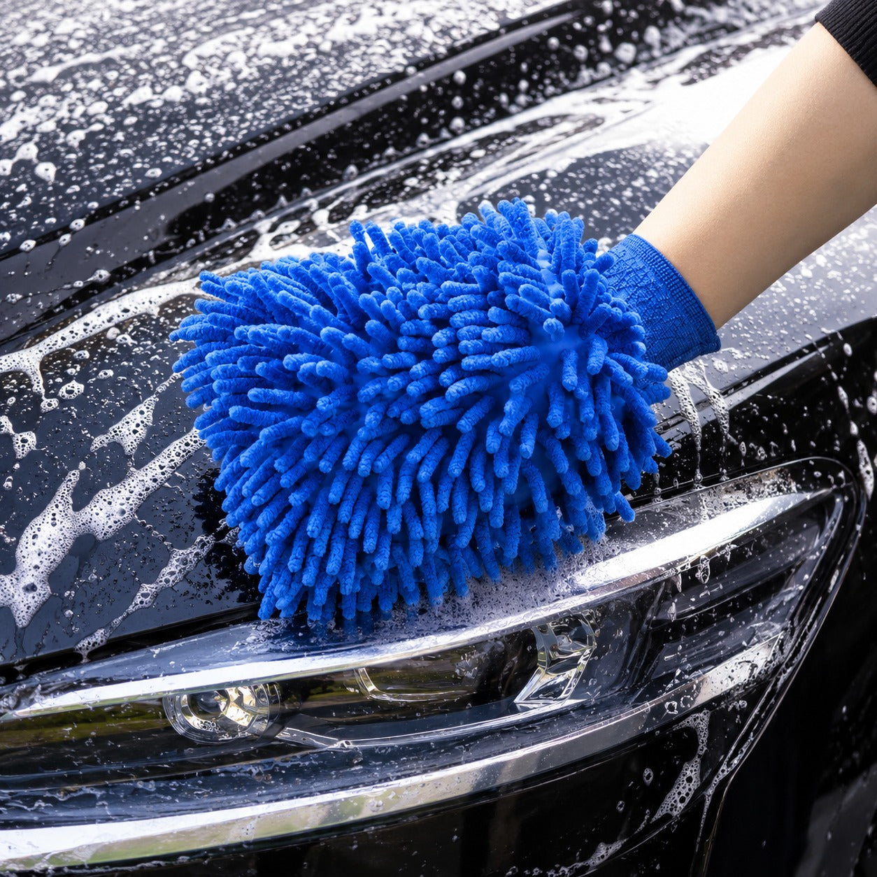 Premium Double Sided Microfiber Car Cleaning Mitt