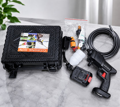 Portable Battery Pressure Washer with Foam Sprayer & Water Hose Kit
