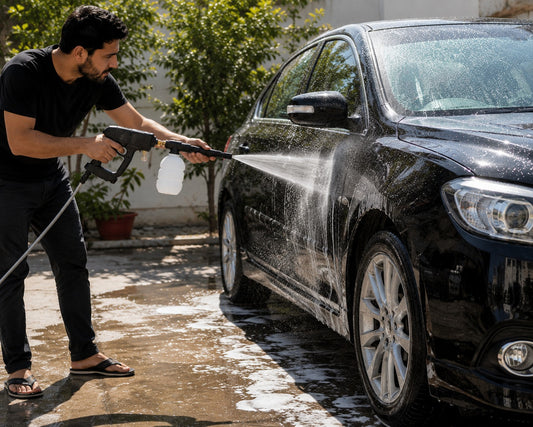 Portable Battery Pressure Washer with Foam Sprayer & Water Hose Kit