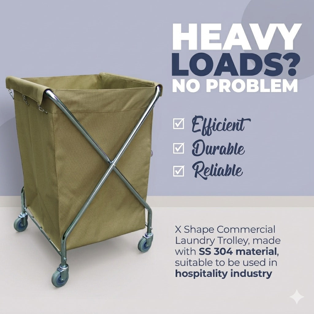 X Shape Commercial Laundry Trolley