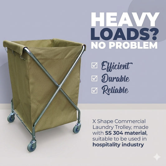 X Shape Commercial Laundry Trolley