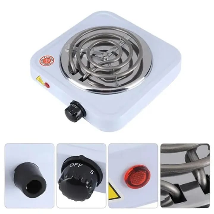 Portable Electric Stove, 1000W Single Burner Hot Plate Coil Cooktop
