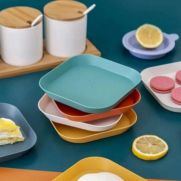 Multi Purpose Square Snack Trays with Storage Holder,