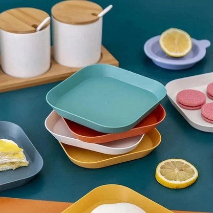 Multi Purpose Square Snack Trays with Storage Holder,
