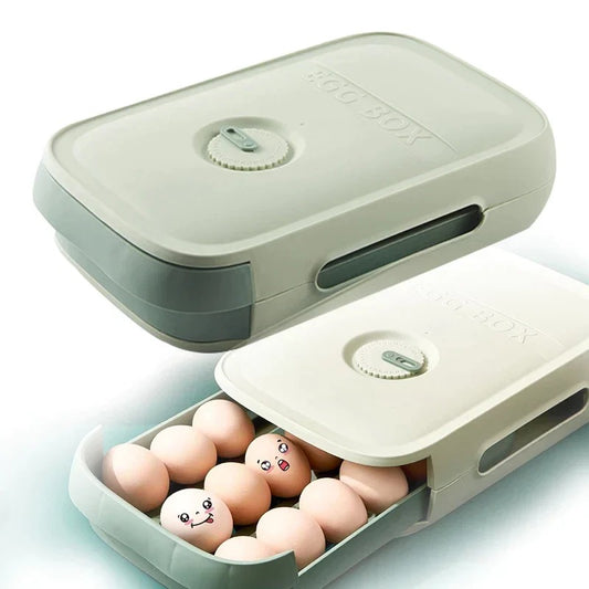 Egg Storage Box with Timer Lid