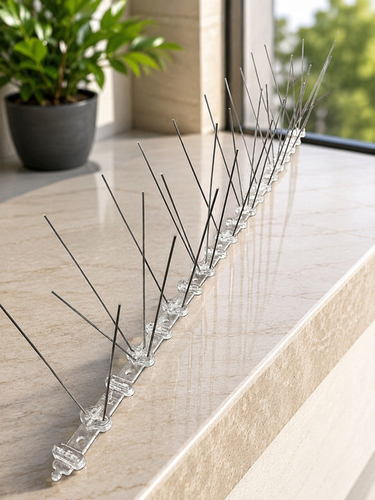 Anti Bird Spikes for Pigeons, Stainless Steel Bird Deterrent Strips 12 inch