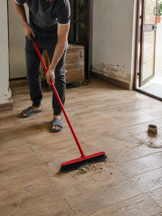 2 in 1 Floor Scrub Brush with Squeegee