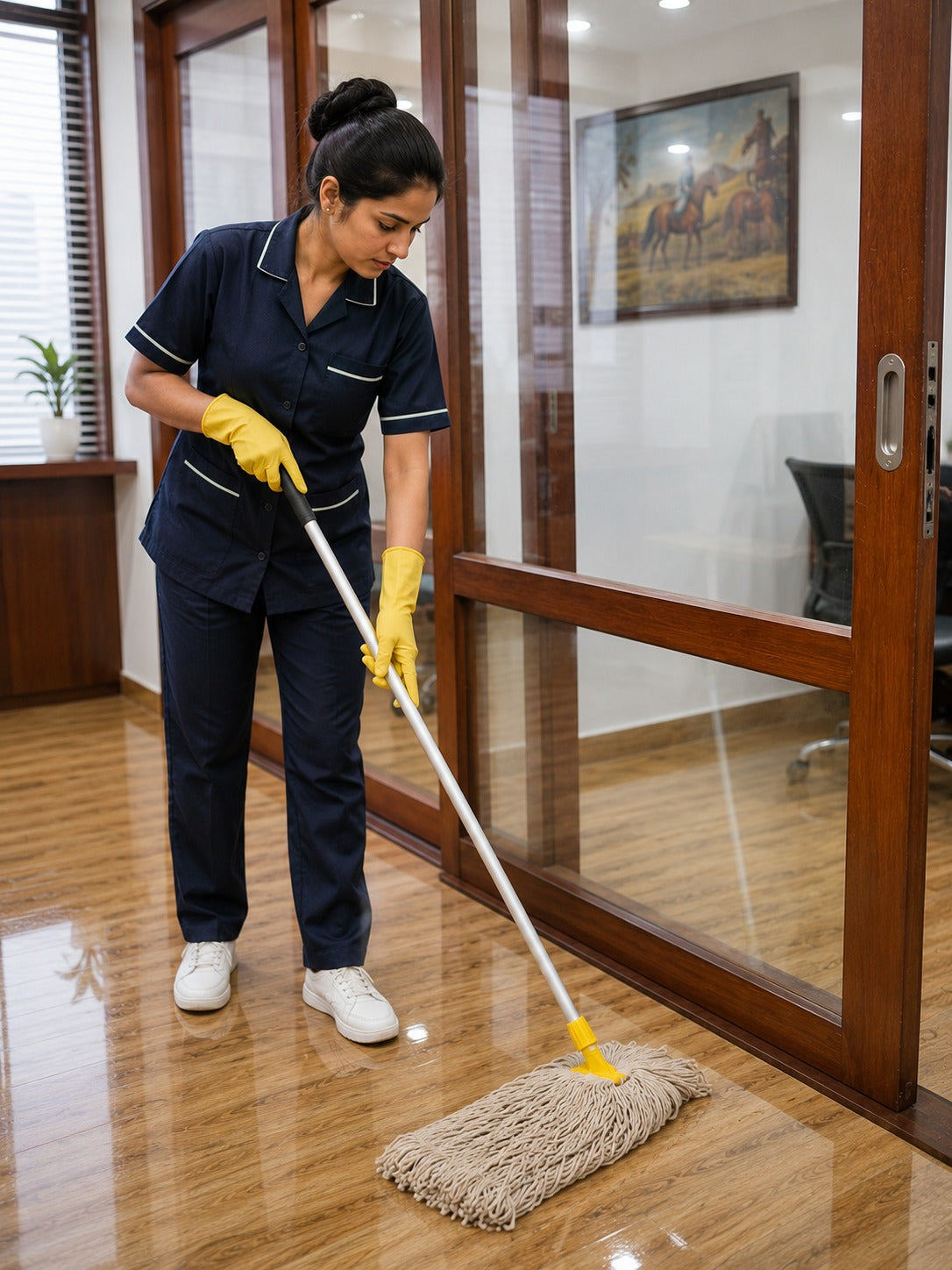 Professional Cotton Wet Mop with Long Handle