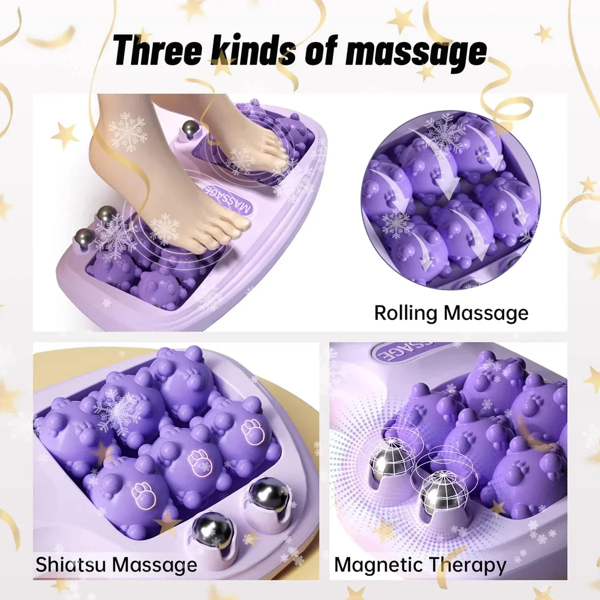 Dual Foot Massager Roller for Plantar Fasciitis Relief