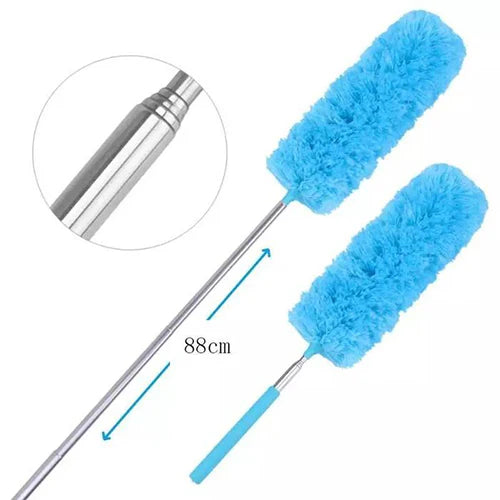 Extendable Microfiber Duster 88cm – Adjustable Stainless Steel Handle Cleaning Brush