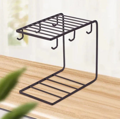 Metal Mug and Dish Storage Rack