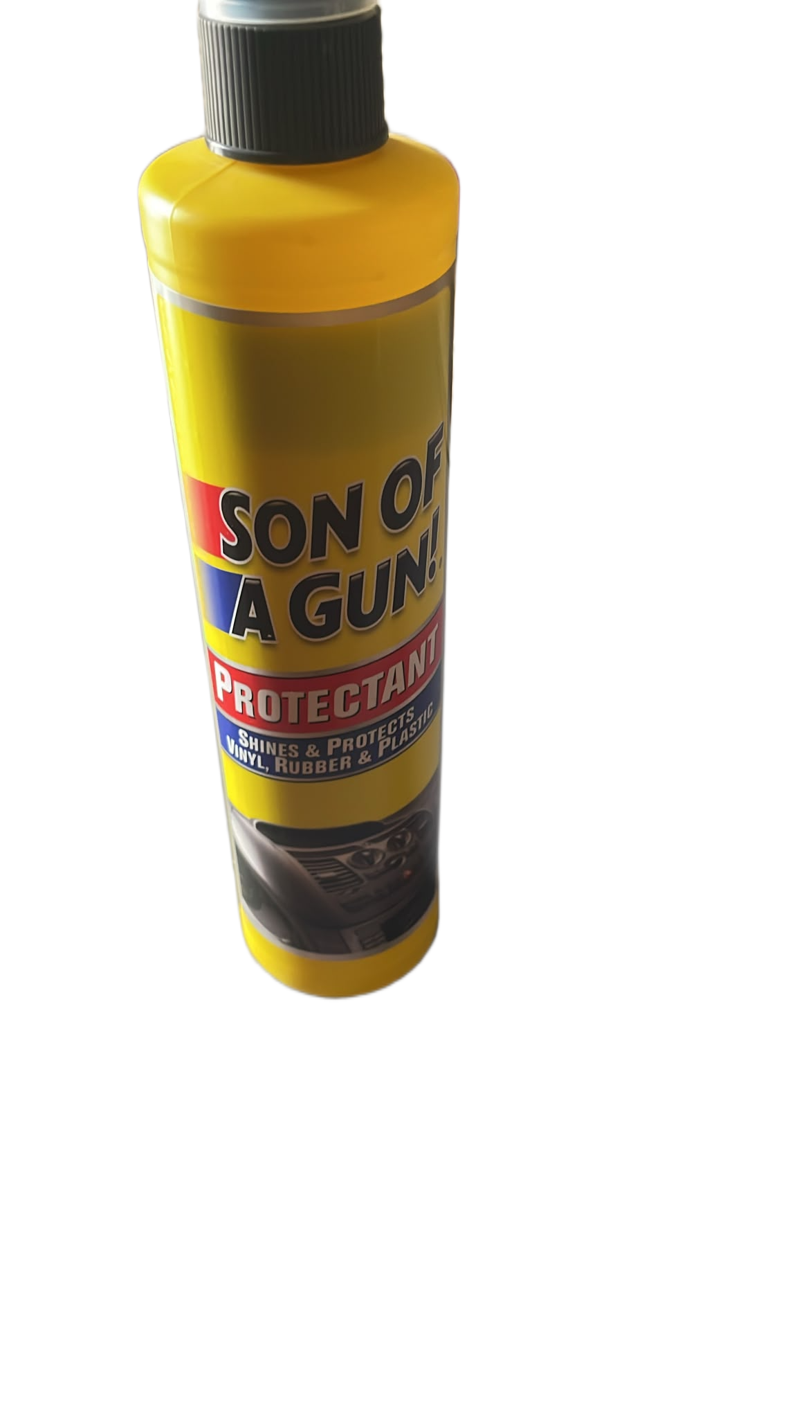Son of a Gun Protectant spray bottle for vinyl rubber and plastic car interior shine