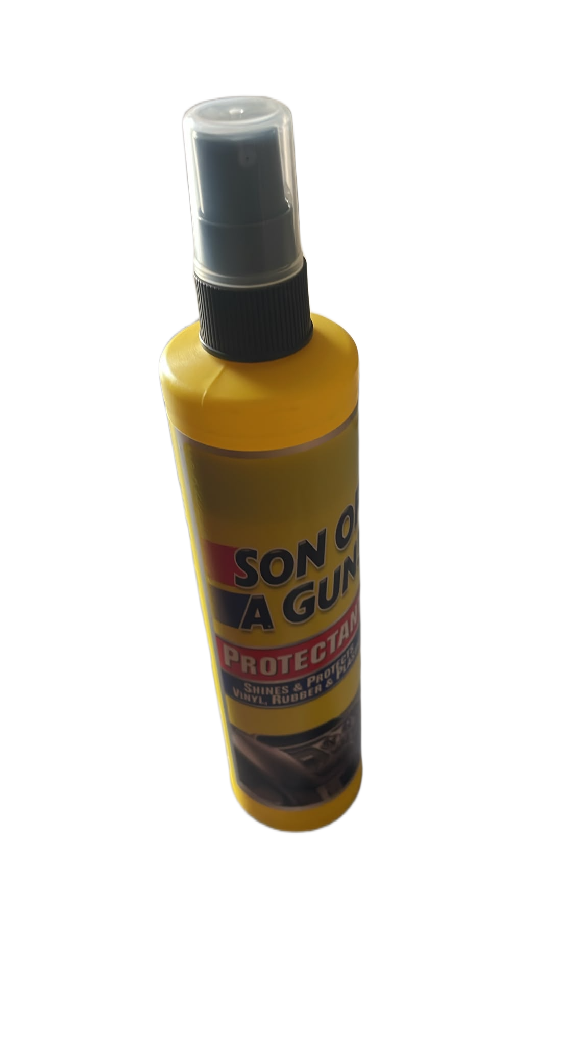 Son of a Gun Protectant spray bottle for vinyl rubber and plastic car interior shine