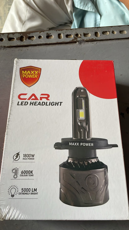 Maxx Power Car LED Headlight – 1800W, 6000K, 5000LM Extremely Bright Bulb
