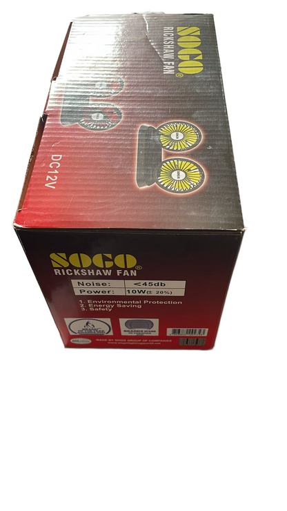 SOGO 12V Dual Head Rickshaw Fan