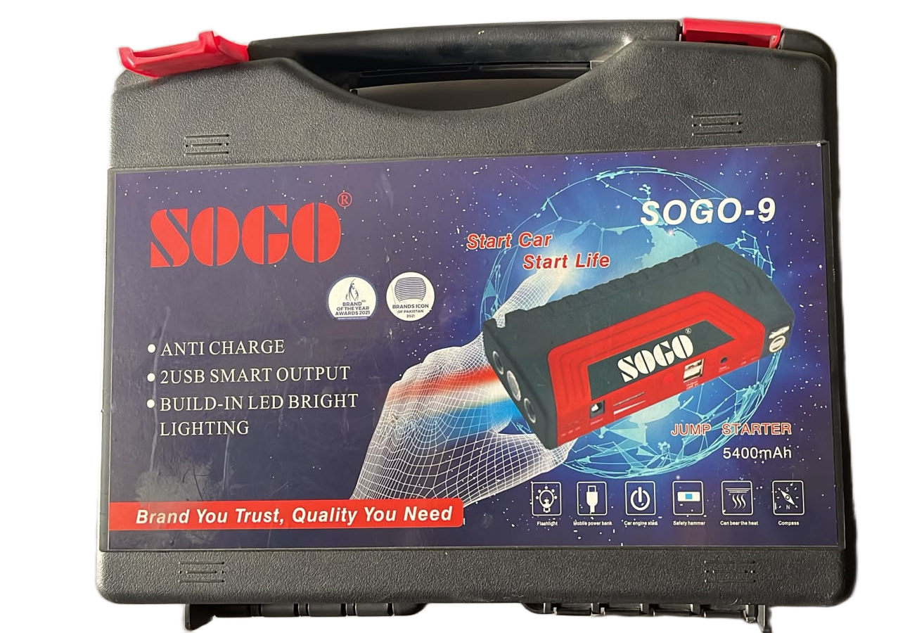 SOGO-9 5400mAh Car Jump Starter with LED Light & Dual USB Output