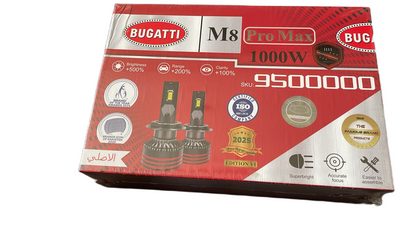 Bugatti M8 ProMax 1000W LED Headlight Bulb Kit – Super Bright Automotive Headlight