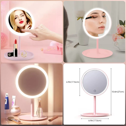 LED Makeup Mirror with Ring Light