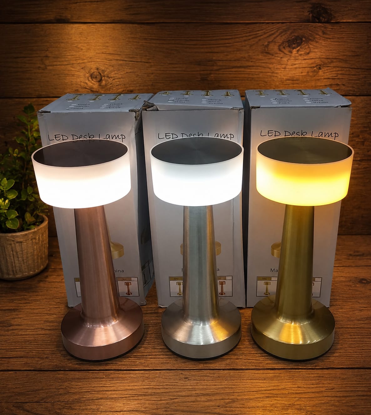 Touch Control Metal Table Lamp