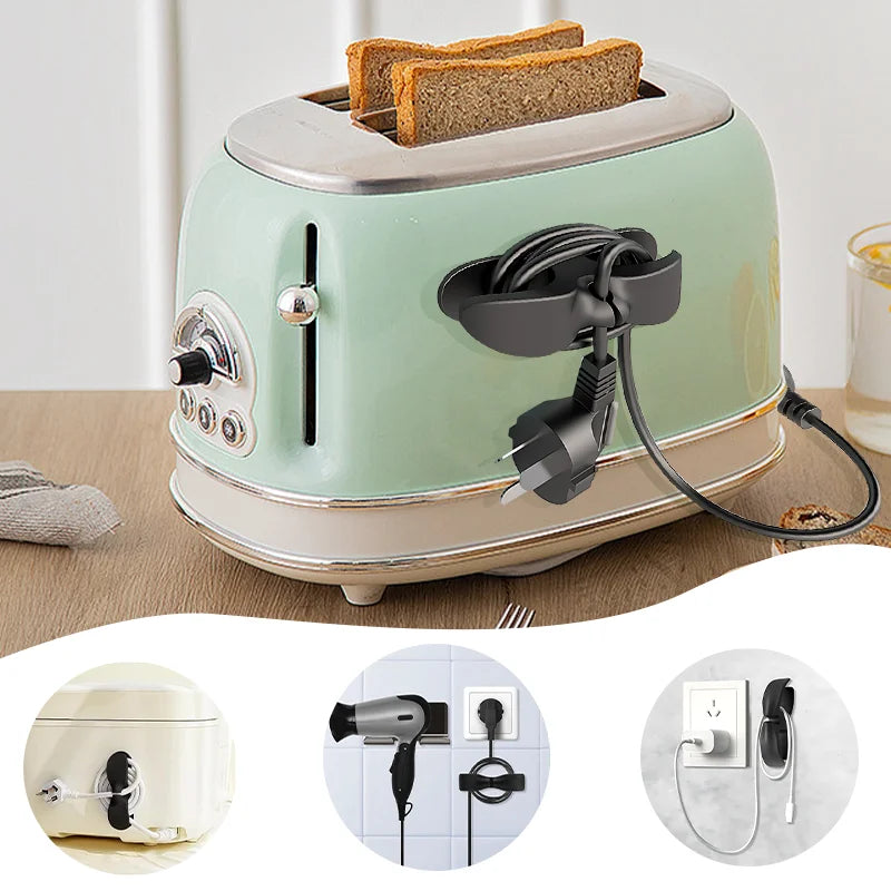 Self-Adhesive Desk & Appliance Cable Organizer Management System