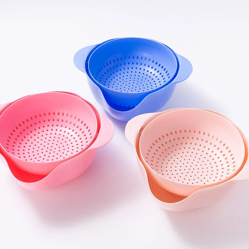 Multi-Purpose Fruit & Vegetable Washing Bowl with Strainer