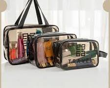 Waterproof PVC Cosmetic Organizer with Handle