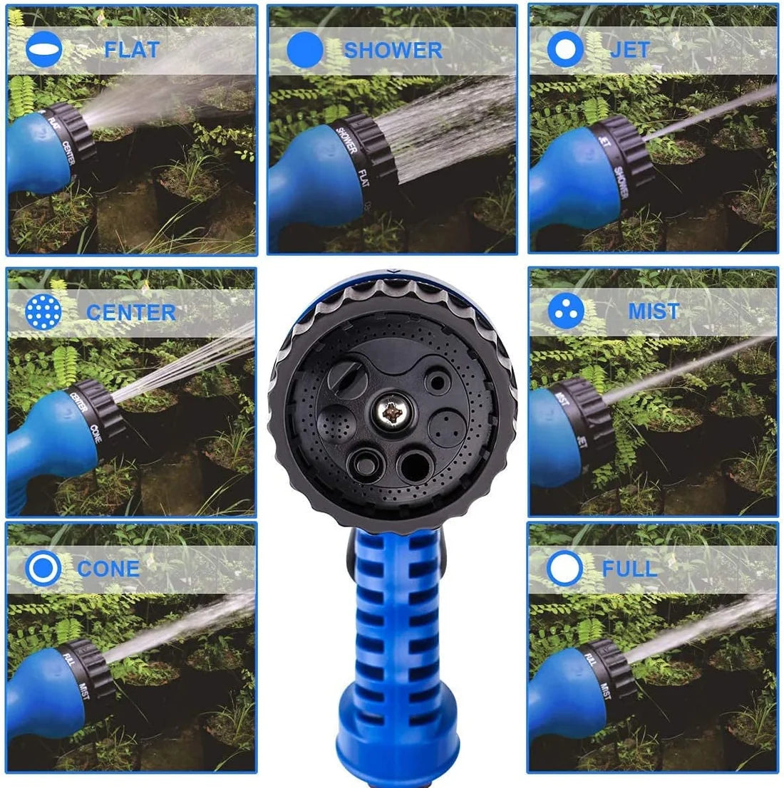 7-Pattern Adjustable Garden Hose Spray Nozzle
