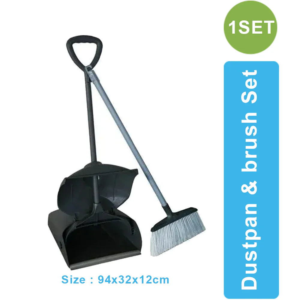 Dust Collector Set Dustpan & Brush Cleaning Set with Long Handle