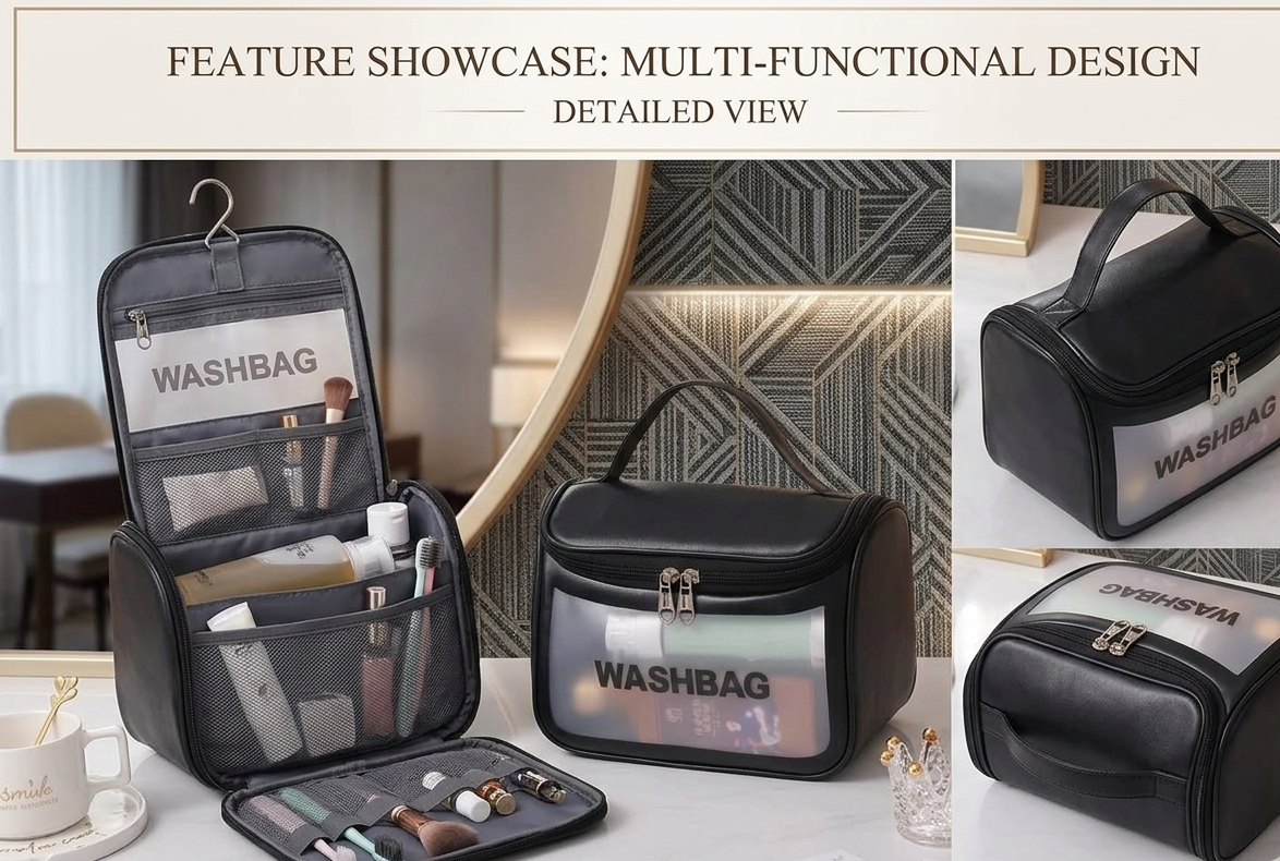 Transparent PVC Cosmetic Wash Bag