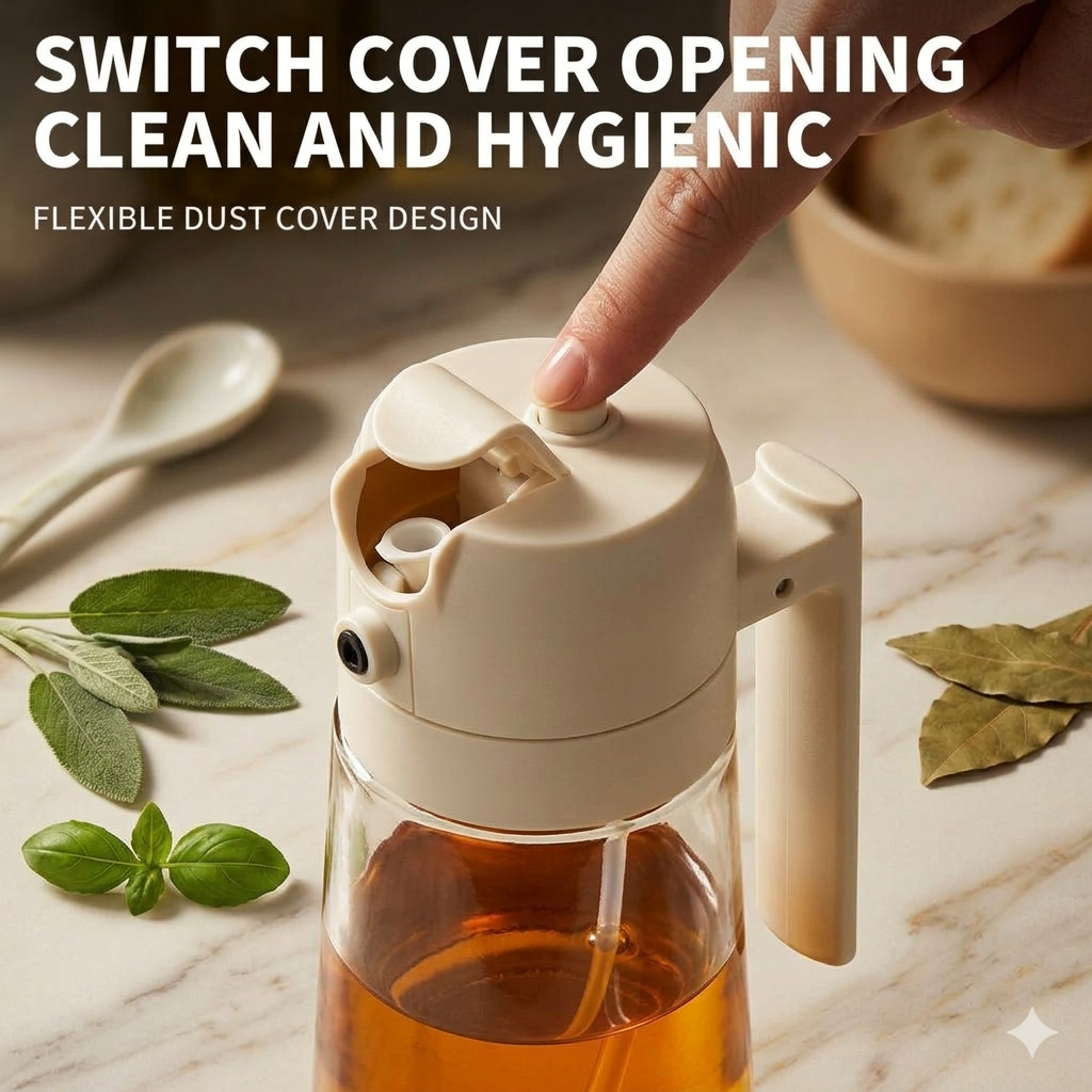Rechargeable Mist Spray Dispenser for Cooking, BBQ & Salad Oil Control