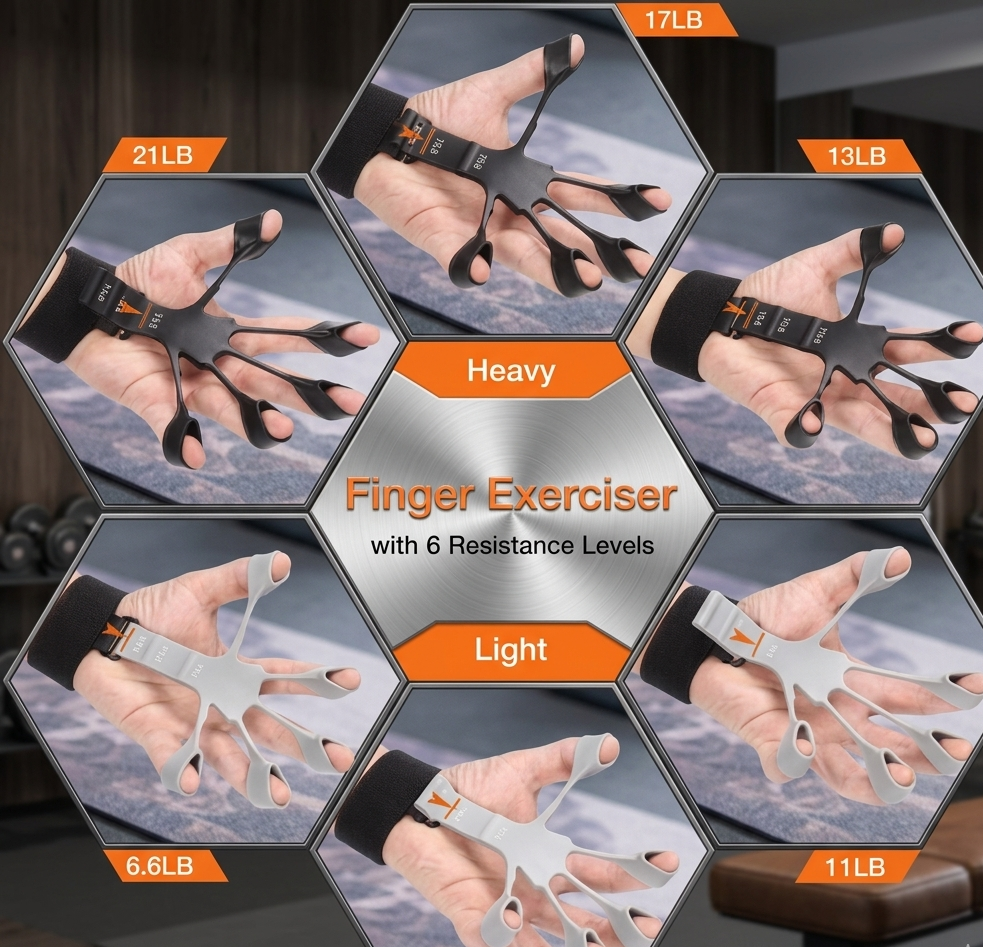 Adjustable Finger & Hand Grip Exerciser