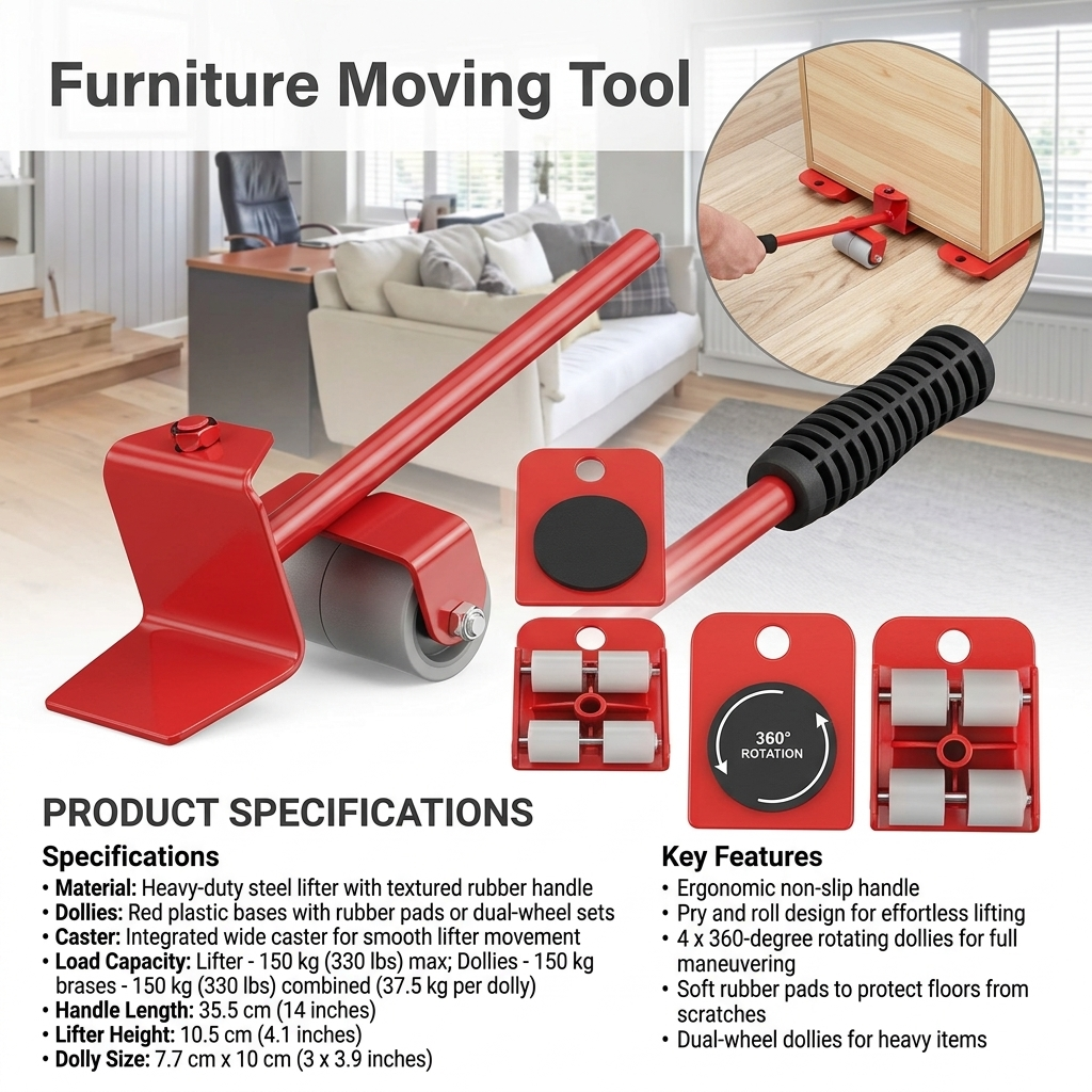 Furniture Lifter and Mover Tool Set
