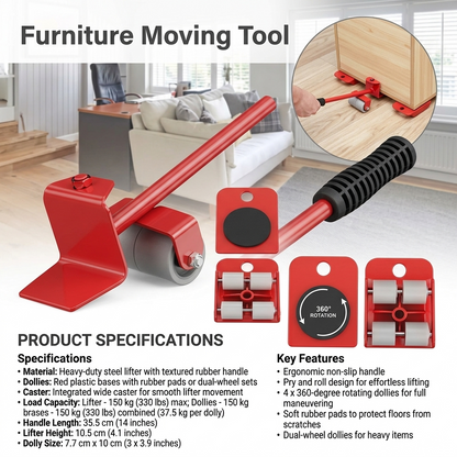 Furniture Lifter and Mover Tool Set
