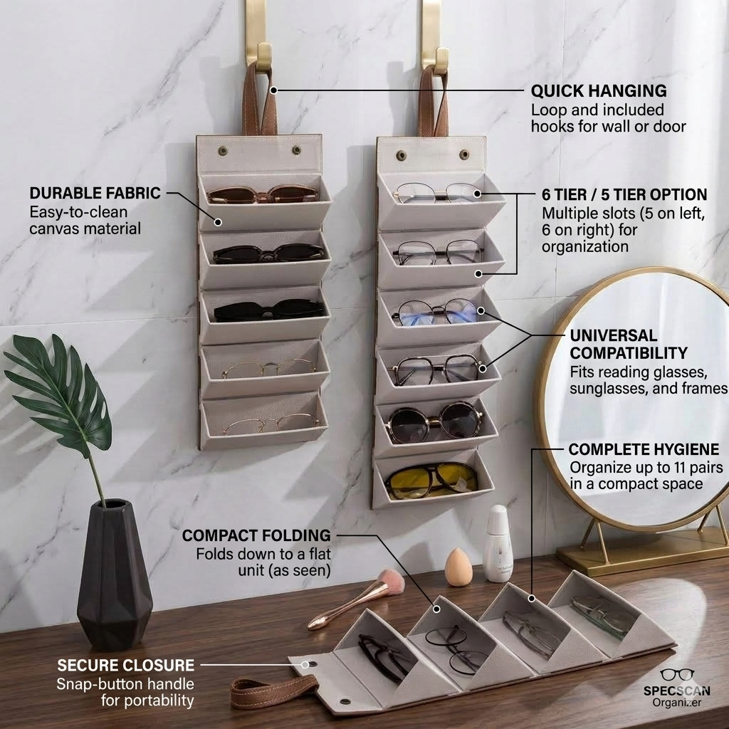 Hanging Sunglasses Organizer