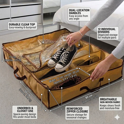 Under Bed Shoe Storage Organizer