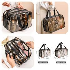 Waterproof PVC Cosmetic Organizer with Handle